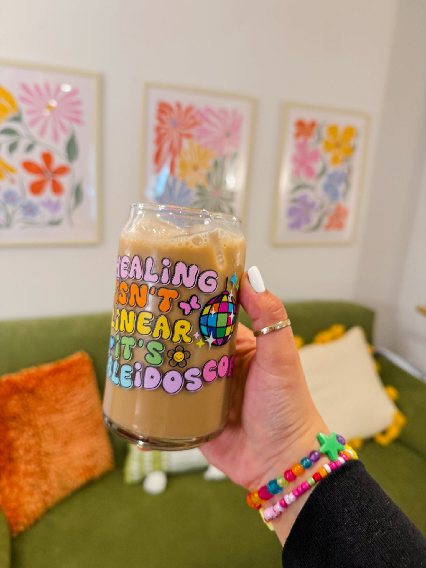 Healing Isn’t Linear Glass Cup