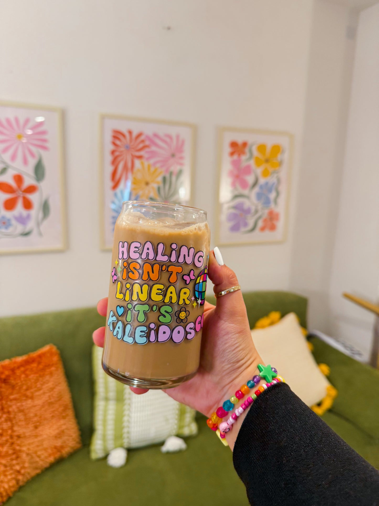 Healing Isn’t Linear Glass Cup