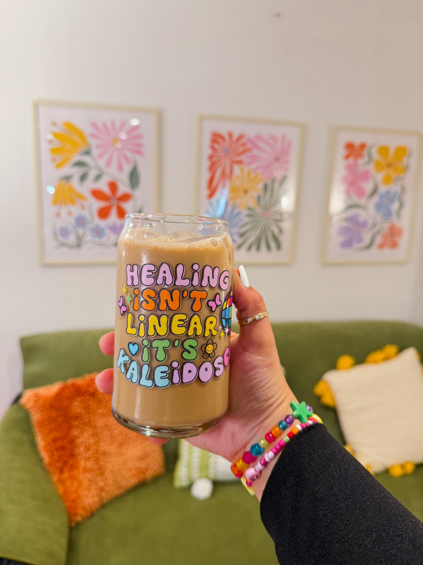 Healing Isn’t Linear Glass Cup