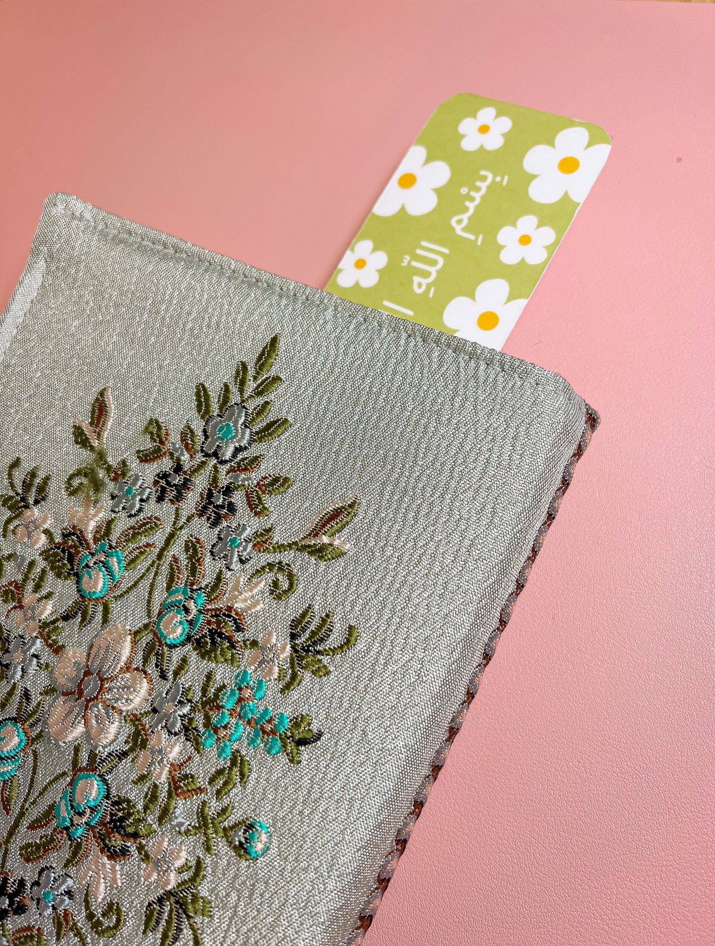 Bismillah Green Daisy Floral Quran Bookmark