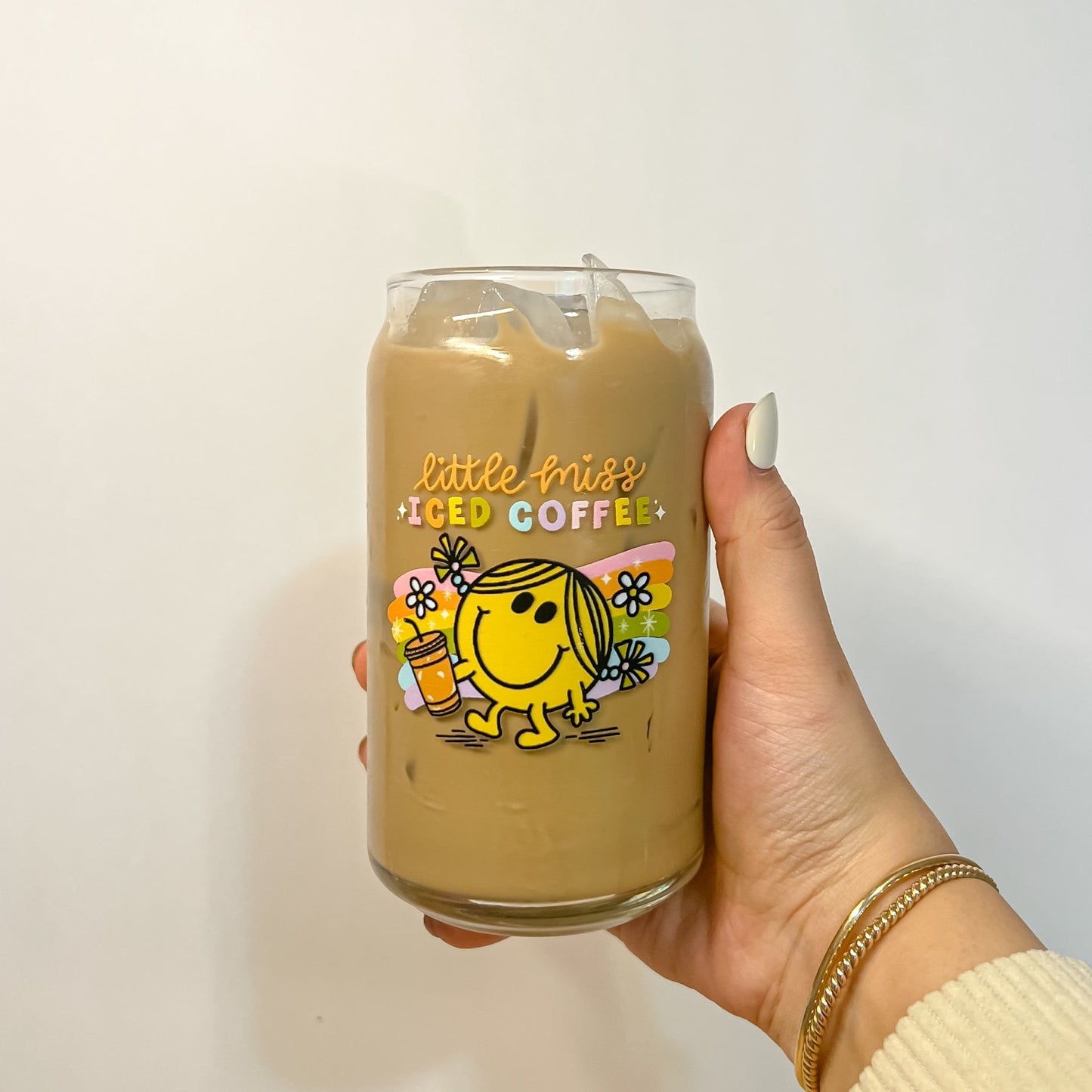 Little Miss Iced Coffee Glass Cup