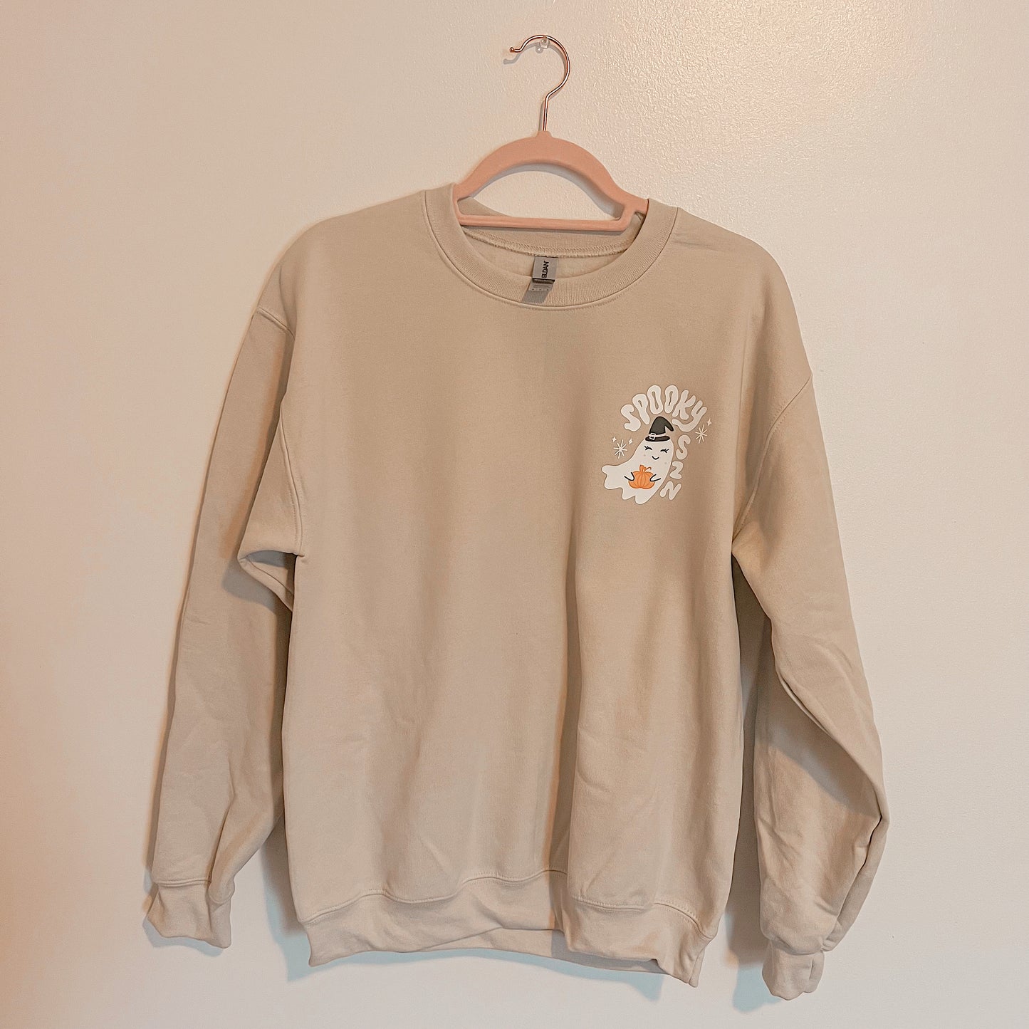 Spooky Szn Ghostie Beige Crewneck