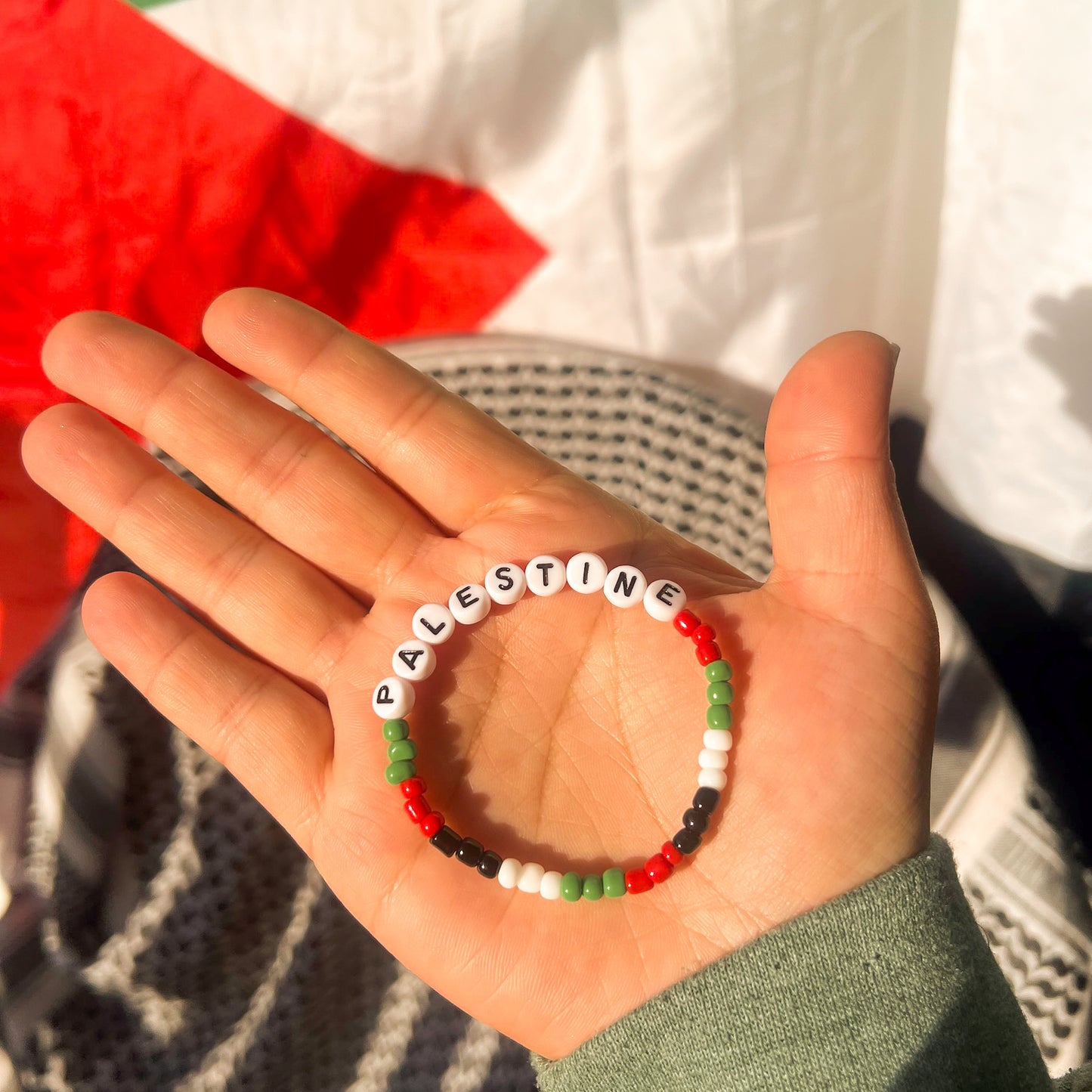 Palestine Unity Beaded Bracelet 🇵🇸