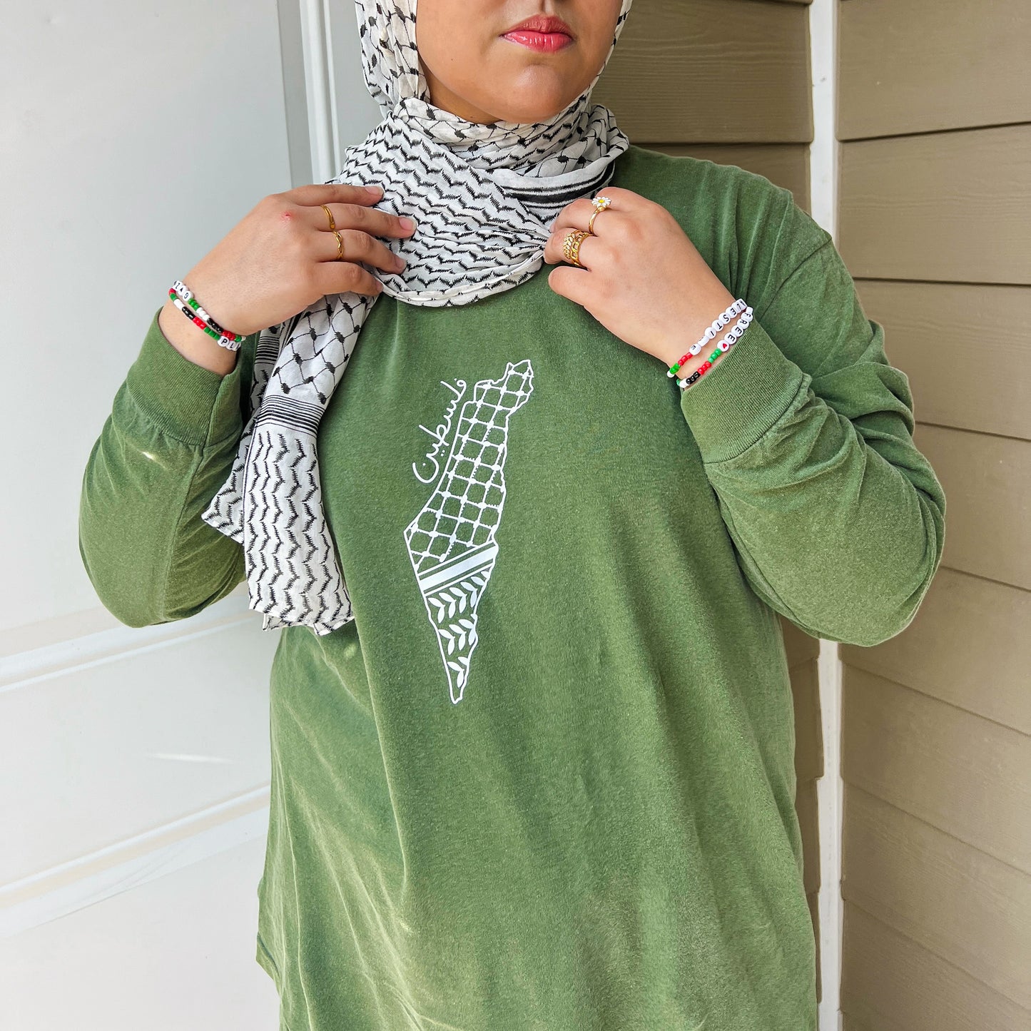 Falastin Olive Resistance Kuffiyeh Tee