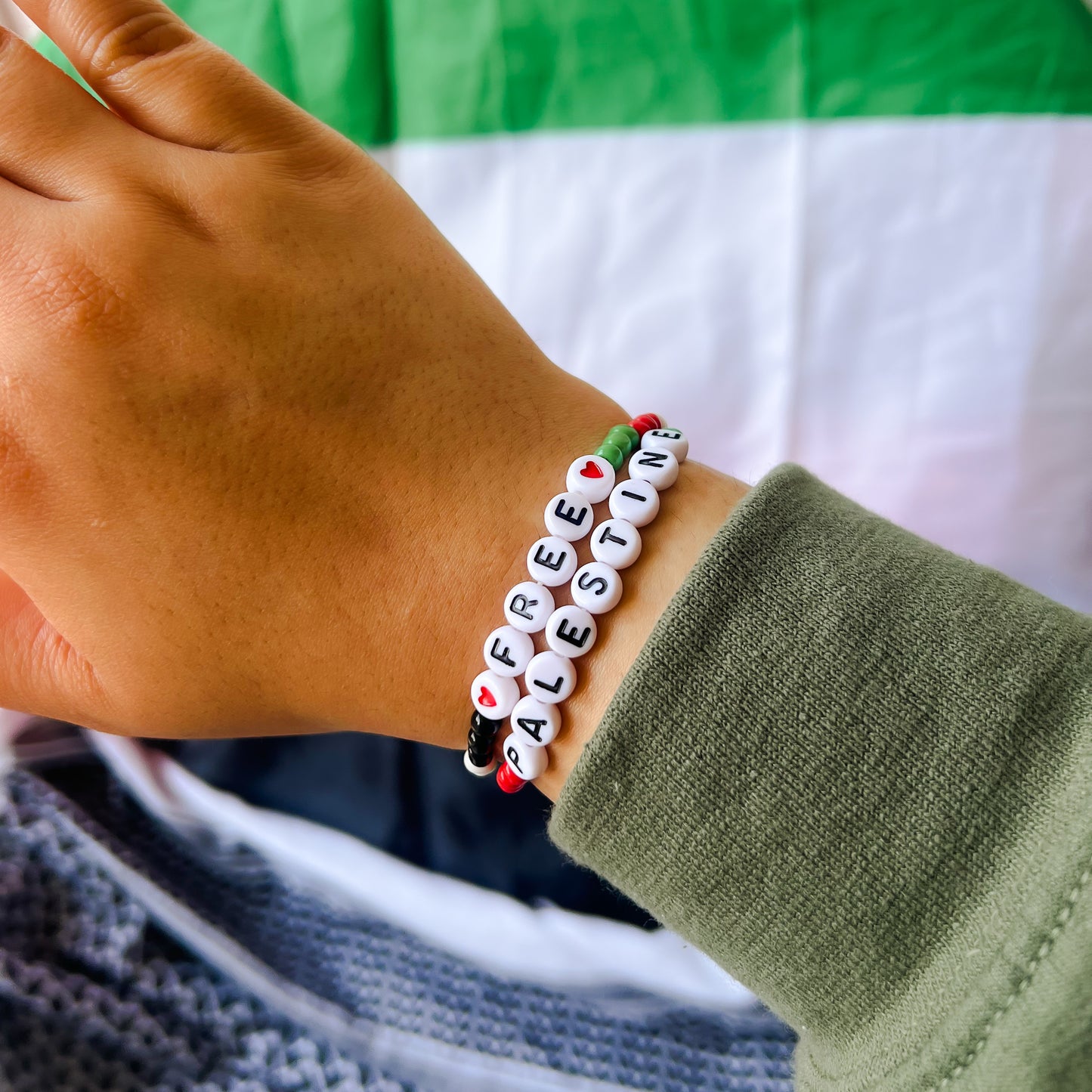 2 PACK - Free Palestine Unity Beaded Bracelet Pack 🇵🇸🇵🇸