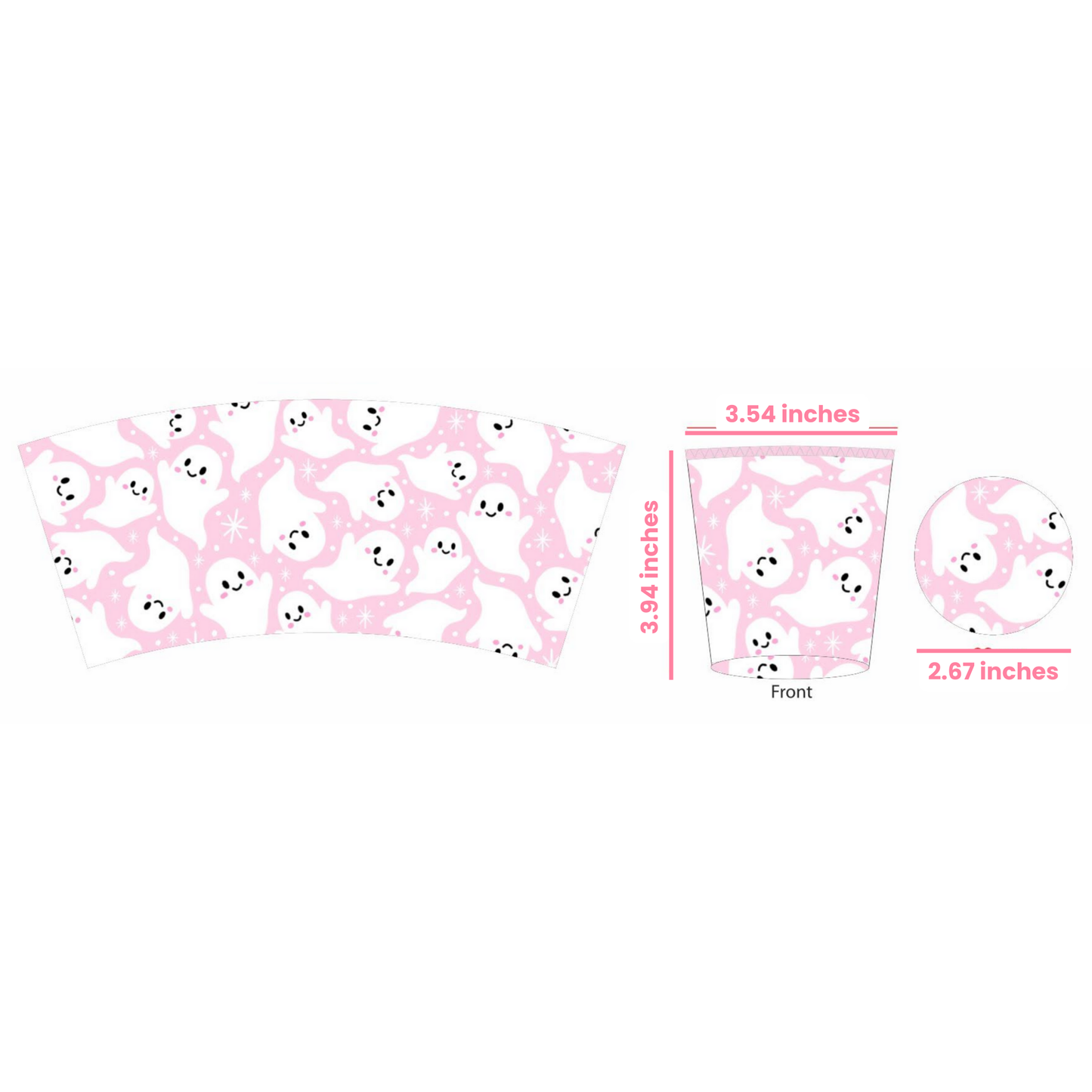 Pinky Ghostie Drink Sleeve