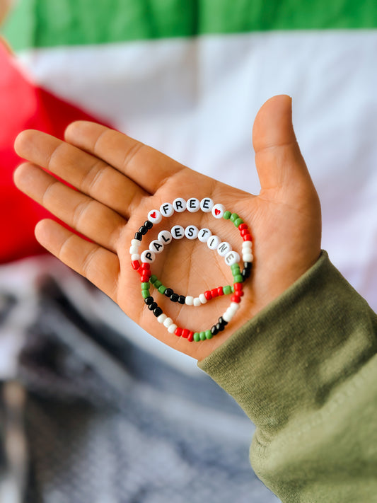 2 PACK - Free Palestine Unity Beaded Bracelet Pack 🇵🇸🇵🇸