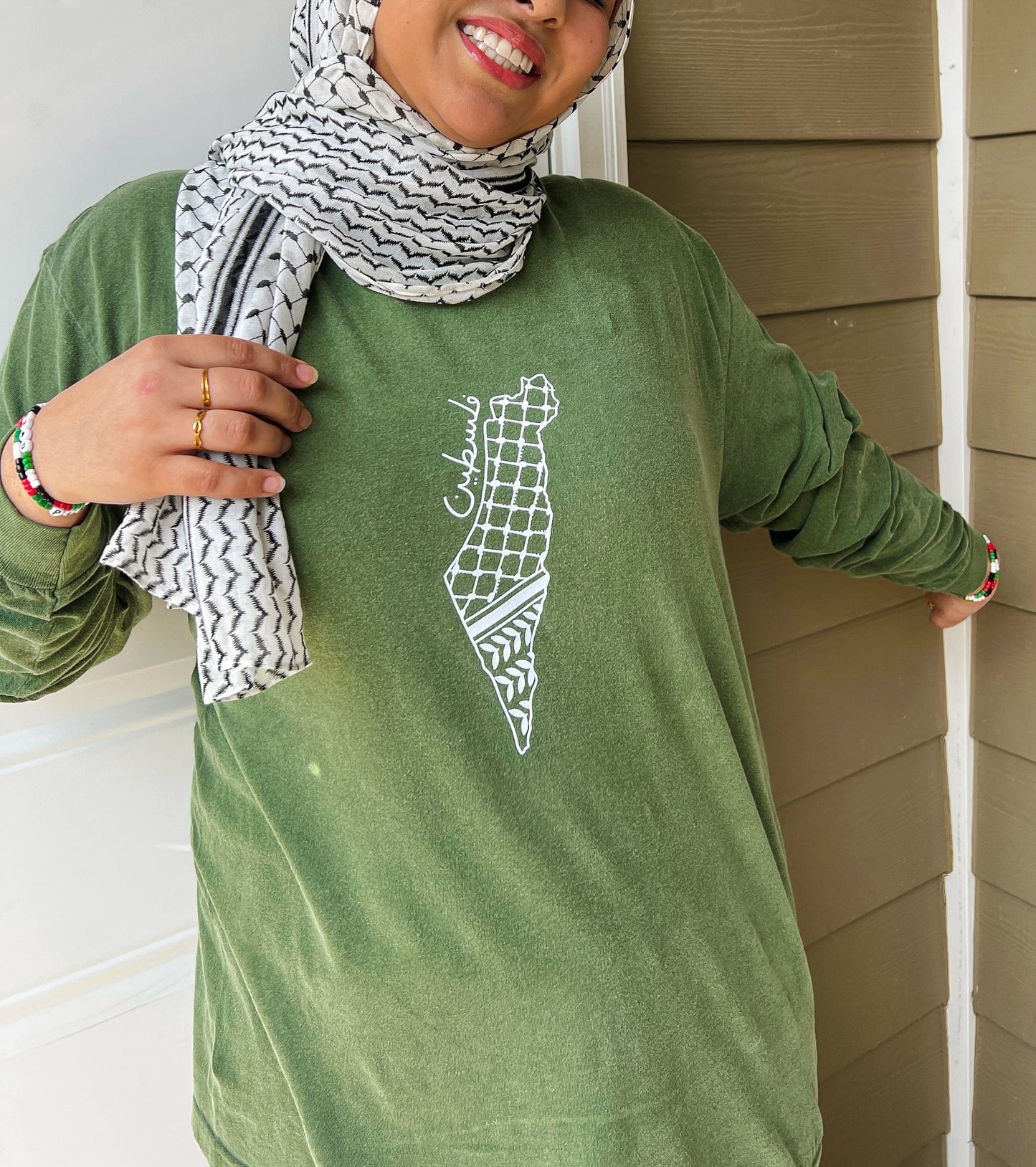 Falastin Olive Resistance Kuffiyeh Tee