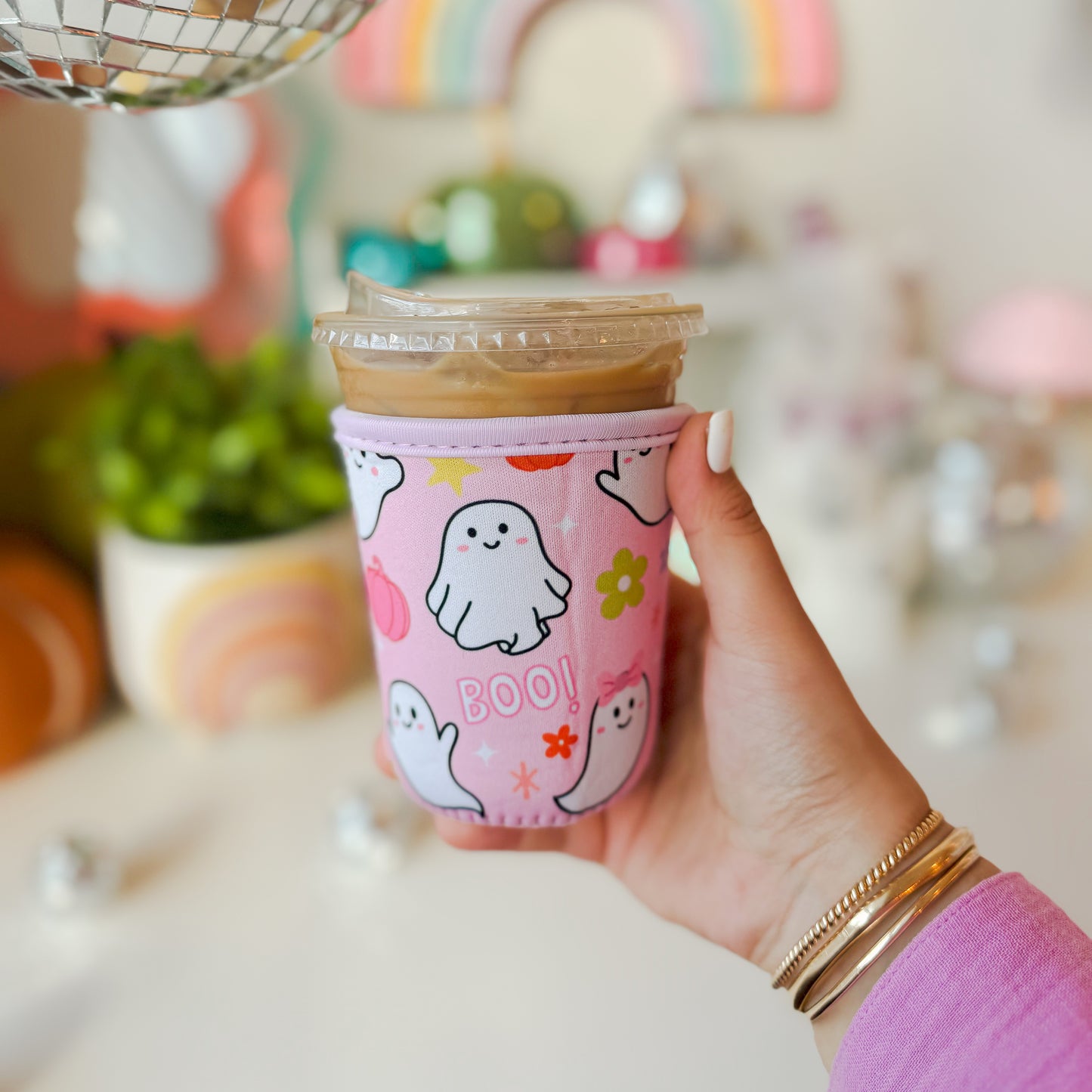 Ghosties at the Pumpkin Patch Drink Sleeve