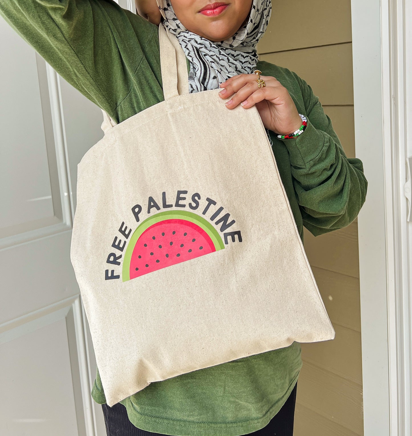 Watermelon Free Palestine Tote Bag