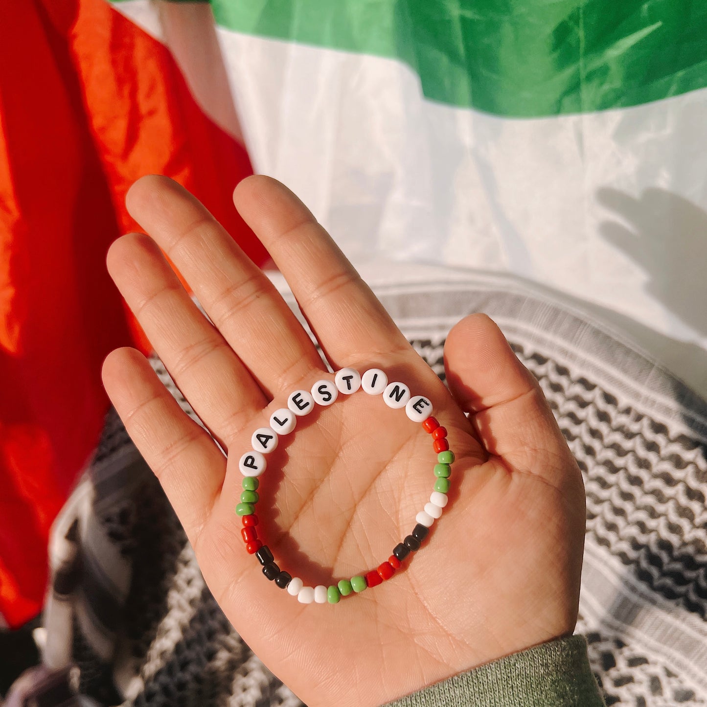 Palestine Unity Beaded Bracelet 🇵🇸✊🏼‼️