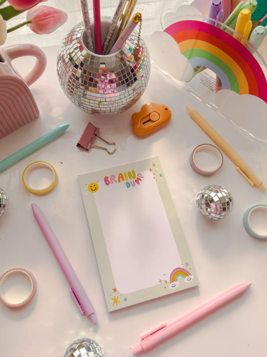 Brain Dump Colorful Notepad