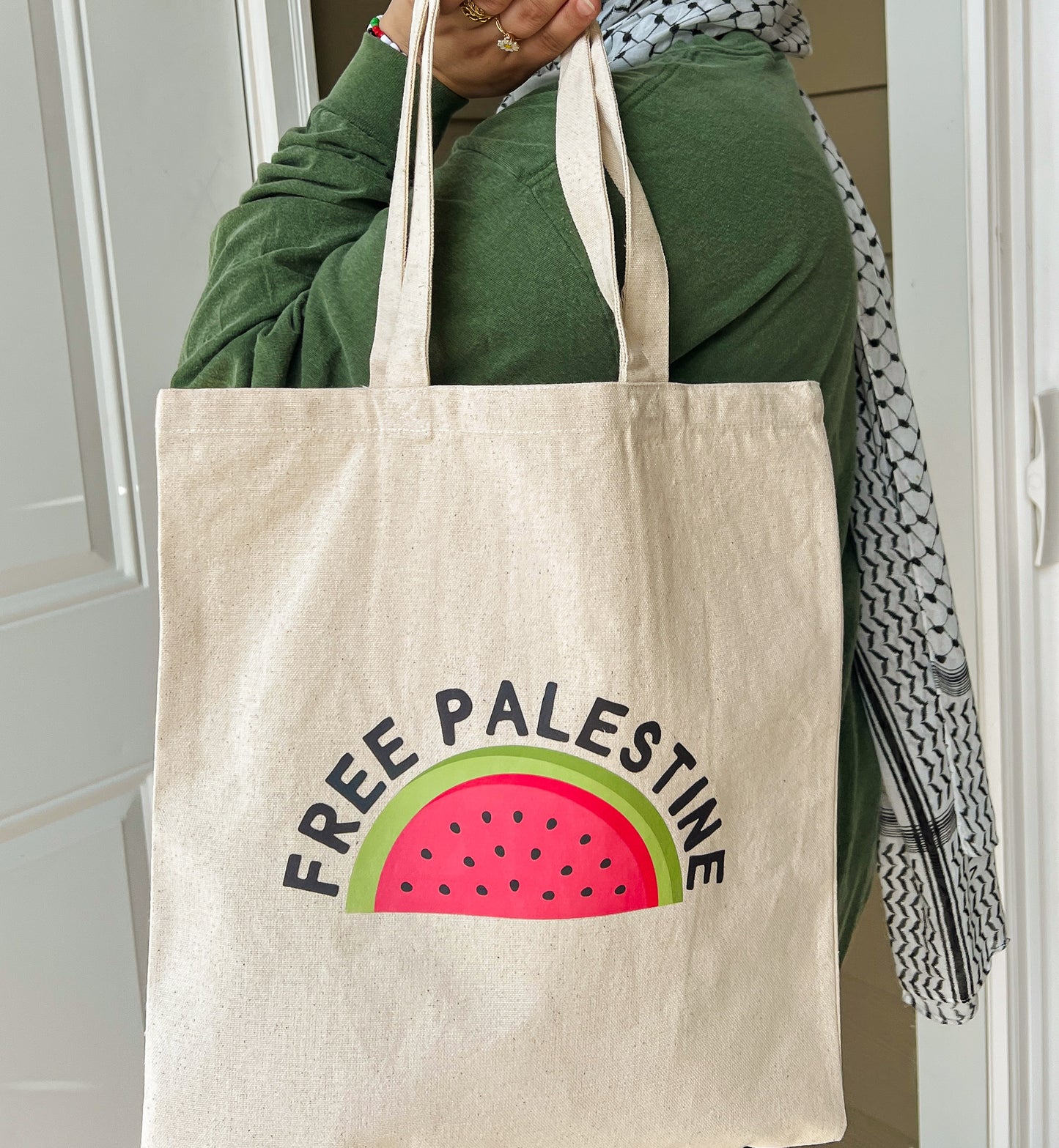 Watermelon Free Palestine Tote Bag