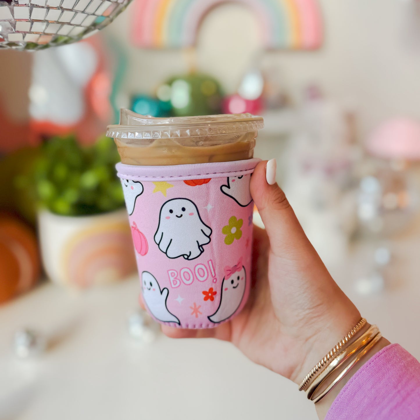 Ghosties at the Pumpkin Patch Drink Sleeve