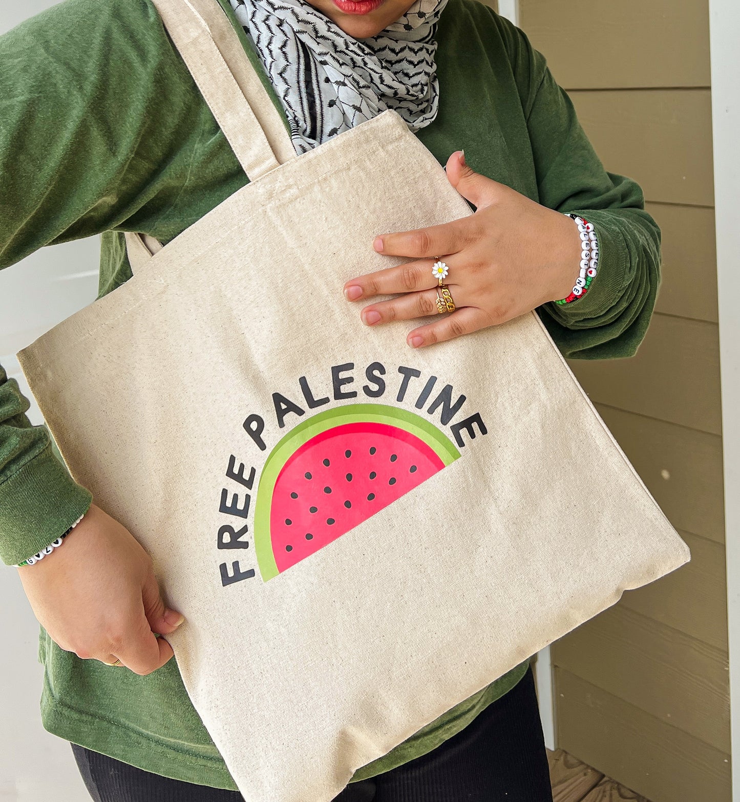 Watermelon Free Palestine Tote Bag