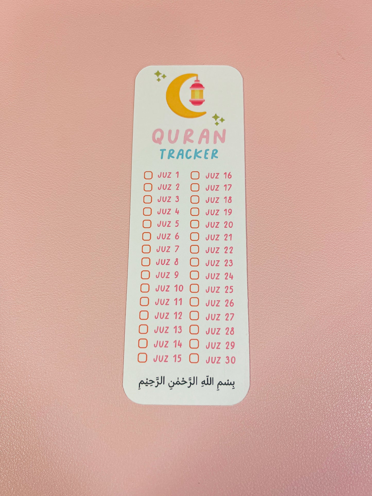 Quran Tracker Bookmark