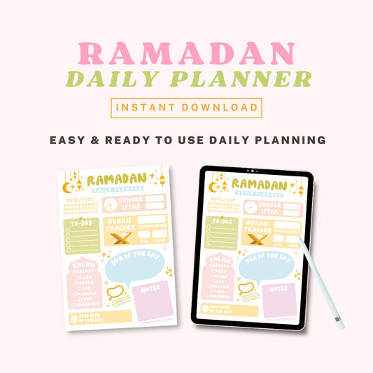 Ramadan Digital Daily Pastel Planner