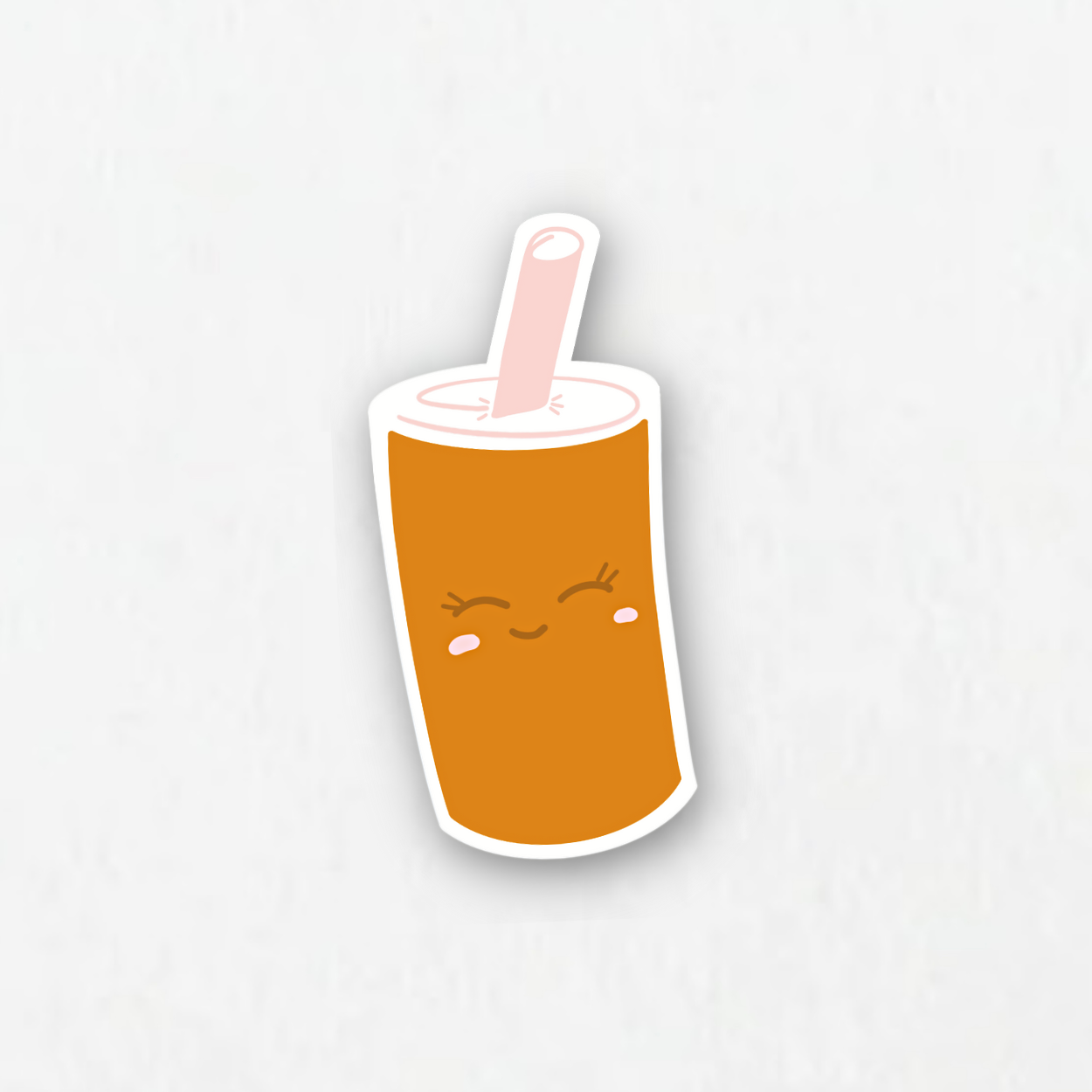 Cutie Smiley Iced Coffee Sticker