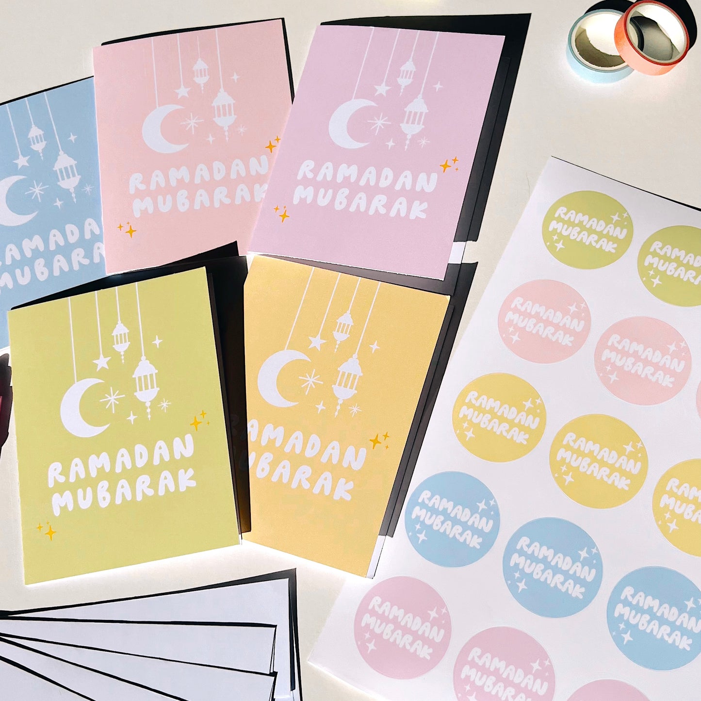 Ramadan Pastel Greeting Cards Set