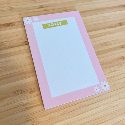Pink Daisy Notes Notepad