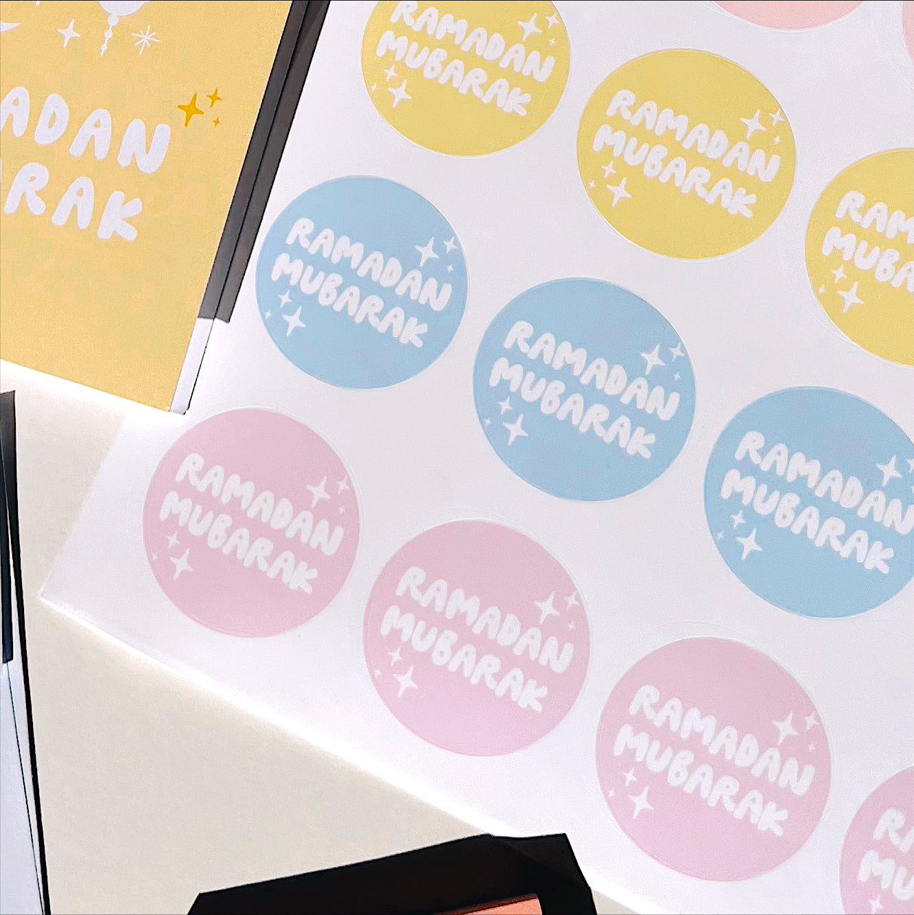 Ramadan Mubarak Colorful Pastel Sticker Sheet