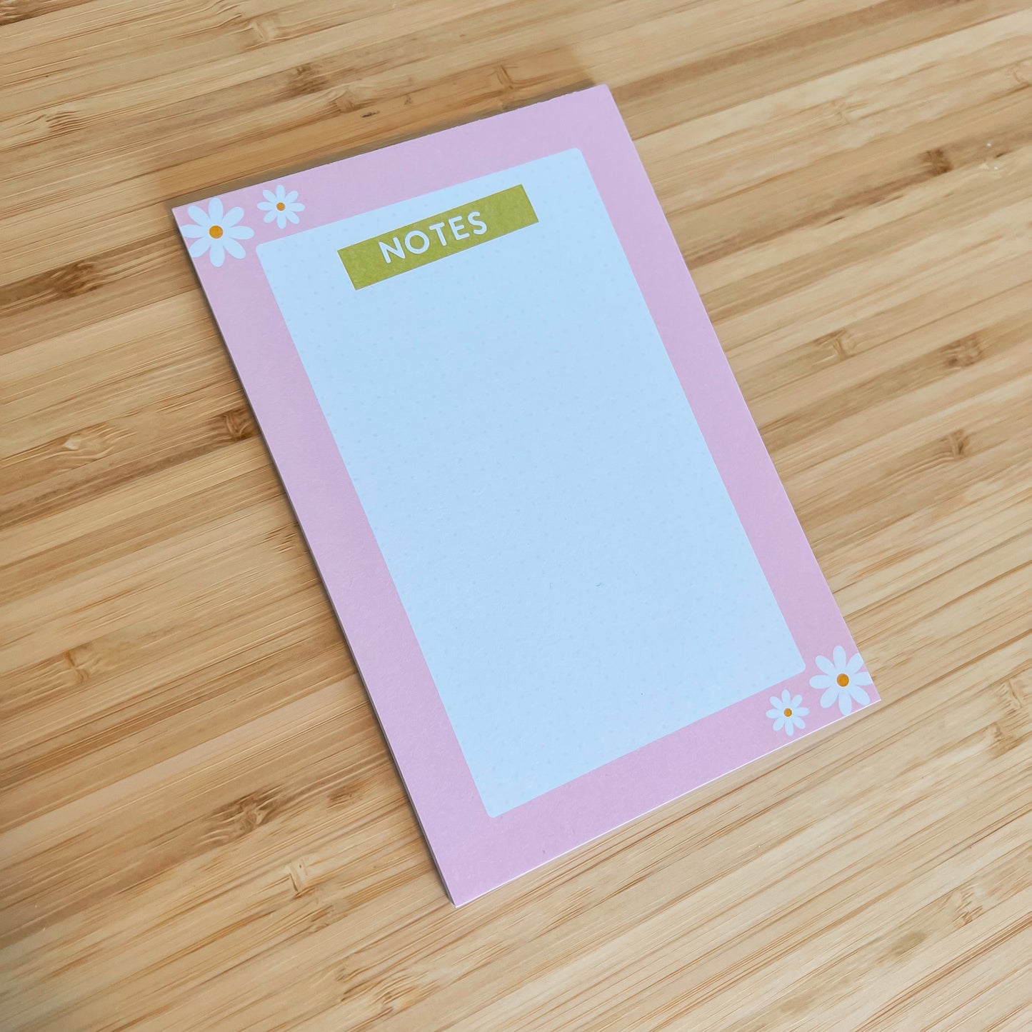 Pink Daisy Notes Notepad