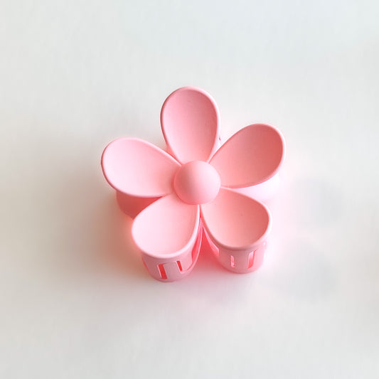 Baby Pink Daisy Flower Hair Claw Clip