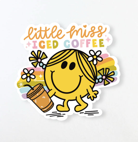 Little Miss Iced Coffee Sticker