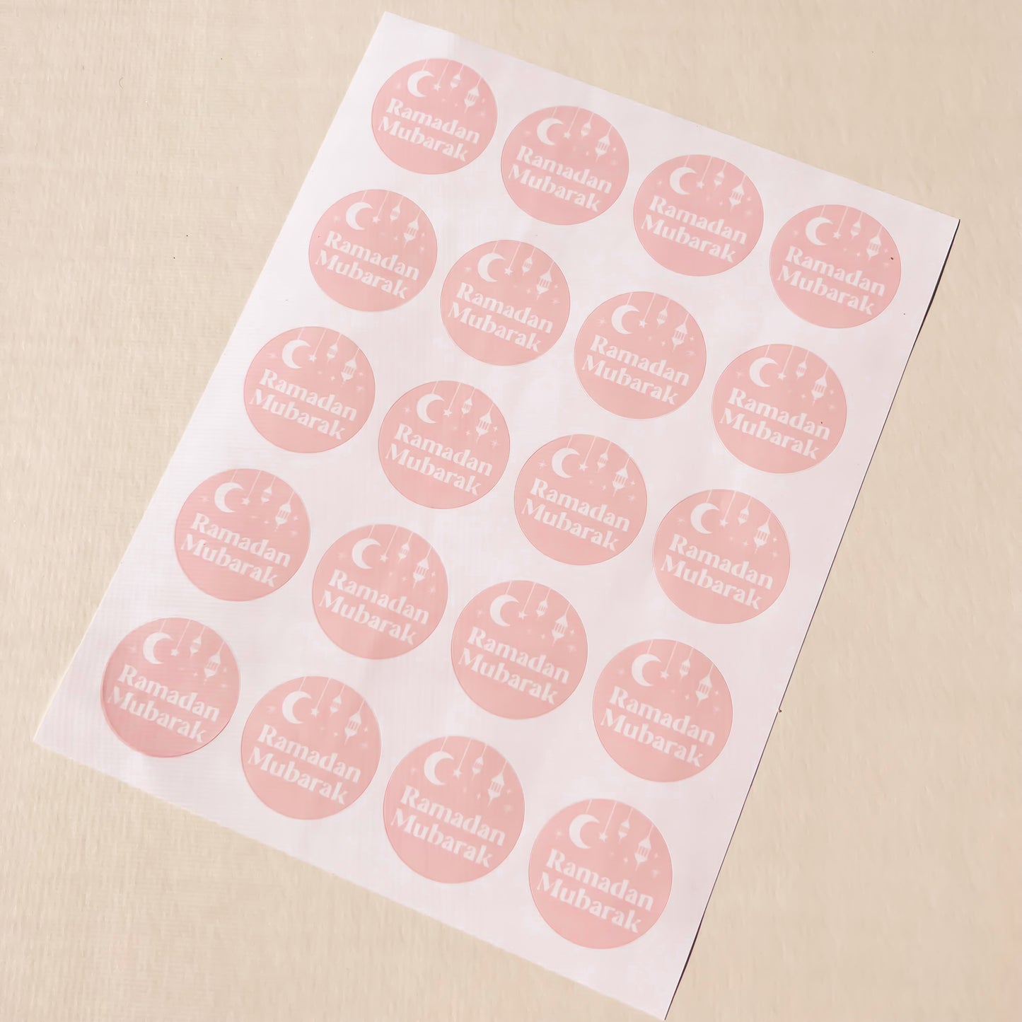 Light Pink Ramadan Sticker Sheet